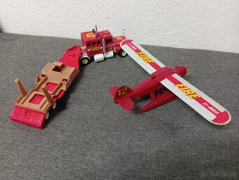 Matchbox Superkings K-134 Peterbilt Fire Plane Trans - 4