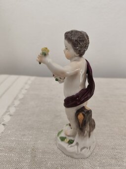 Meissen míšeň chlapec s košíkom porcelánová soška 13 cm - 4