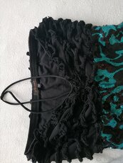 Čierno tyrkysové šaty veľkosť 36 - 4