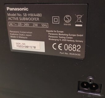 Soundbar PANASONIC + Subwoofer - 4