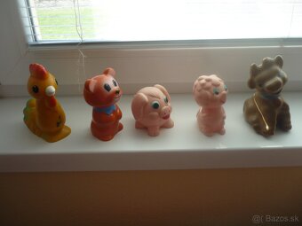 Retro staré hračky - gumené, pískacie. - 4
