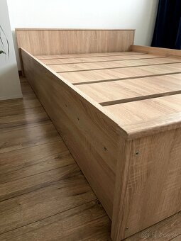Posteľ 140 , 140x200, dekor dub - 4