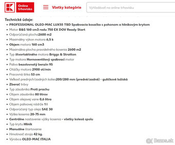 kosacka PROFESIONÁLNA HLINÍKOVÁ S B&S Briggs & Stratton - 4