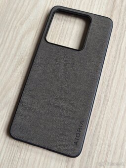 Luxusný slim textilný kryt na Xiaomi 14T / 14T Pro Šedý - 4