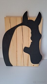 Drevený ručne vyrábaný obraz - kôň - 4