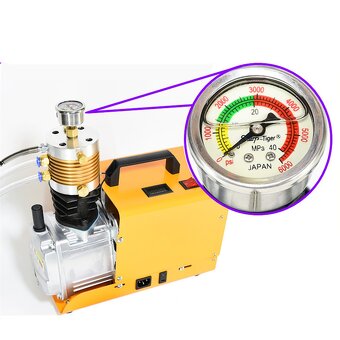 Vzduchový kompresor,300Bar,potápanie,PCP,0-6.8L - 4
