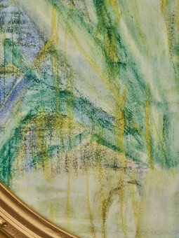 Nadčasový obraz s motívom žltých narcisov v oválnom ráme - 4