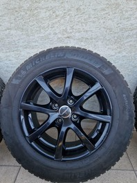 R15 Michelin alpin 6 195/65 91T,Borbet LV black disky - 4