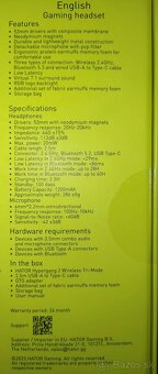 predám novú zabalenú hernú náhlavnú súpravu Hator - 4