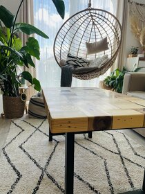 Kávový stôl (s epoxidovými prvkami) - 4