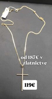Zlatý krížik-moderný nový výrobok zlato 585/1000 14 karátov - 4