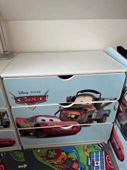 Detská izba McQueen,dvojlozko posteľ,komody+matrace - 4