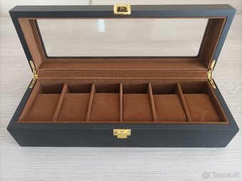 Krabička na hodinky [čierno–hnedá] - 4