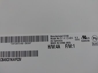 predám 14,1" displej z notebooku CCFL 30pin ,B141EW04 - 4