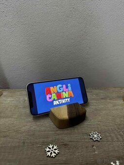 Drevený stojan na mobil alebo ipad - 4