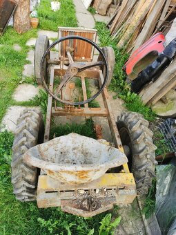 Malotraktor domácej výroby, rám, šasi, nápravy - 4