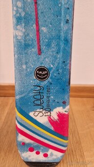 Detské lyže 130 cm + lyžiarky - 4