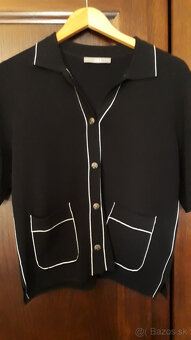 dámsky kardigan čierny - S - 4