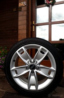 alu R17 5x112, pneu 225/45 orig. Audi A3 + Golf Octávia Leon - 4