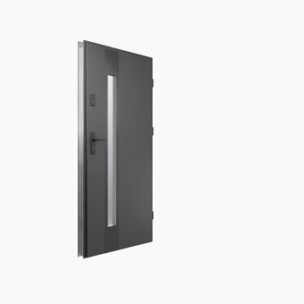 Temida Black P55 90 pravé antracitové vonkajšie dvere - 4