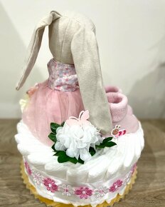 Plienková tortička zajačik pre dievčatko - 4