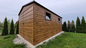 Moderná garáž 3x5m imitácia dreva, uzavretý profil - 4
