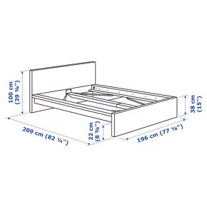 Ikea Malm postel 180x200cm - 4
