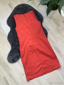 Camaieu červené bavlnene elegantné formalne šaty veľ. S - 4