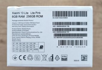 Xiaomi 13 Lite 8GB / 256GB - 4