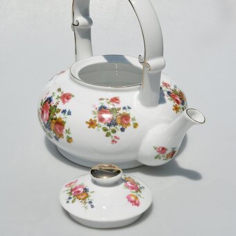 Veľký starožitný porcelánový čajník z Anglicka - 4