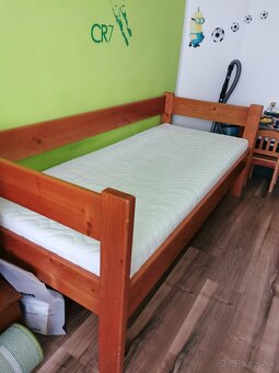 Detská masívna posteľ +matrac - 4
