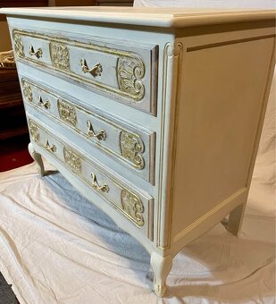 vintage komoda, chalkpaint uprava, v 75 cm,s 83 cm,h 44 cmm - 4