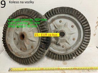 Kladky závesné a plné kolesá na vozíky - 4