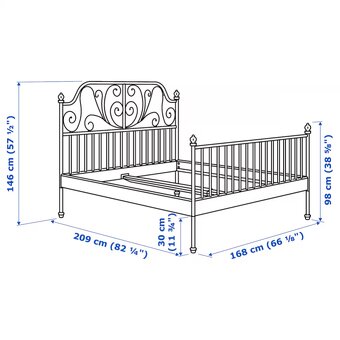 Postel IKEA LEIRVIK + nastavitelny rost LÖNSET (160x200) - 4