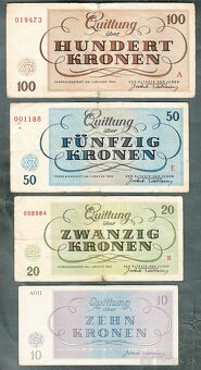 Staré bankovky KOMPLET SESTAVA židovského ghetta TEREZÍN - 4