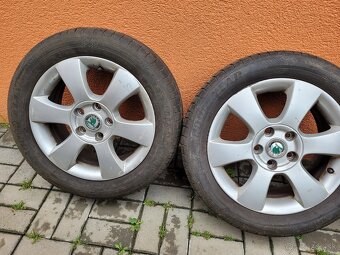 16 " ŠKODA 5x112 elektrony s letnými PNEU 205/ 55 R16 - 4
