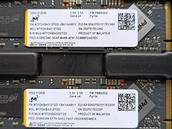 Micron 3400 512GB a Micron 3500 1TB a 2TB NVMe (7 000 MB/s) - 4