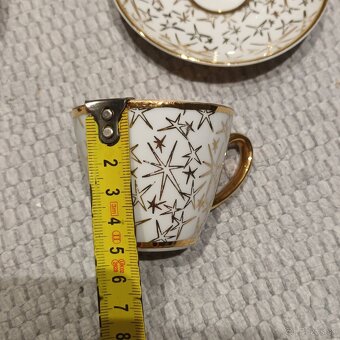 Porcelánová kávová sada - šálky + podšálky - 4