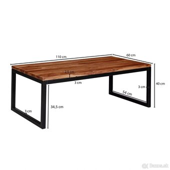Konferenčný stolík palisander 110 cm - 4