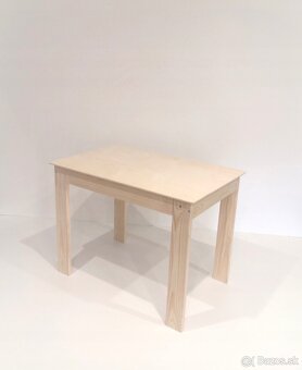 Detský stôl a stolička z masívu - 4