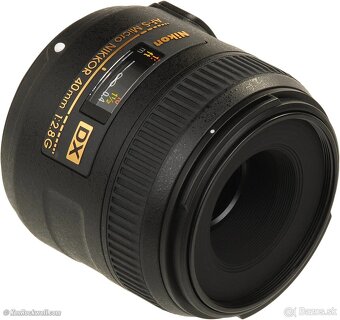 micro nikkor 40mm/2,8G DXpre nikon, baj. AF-S - 4