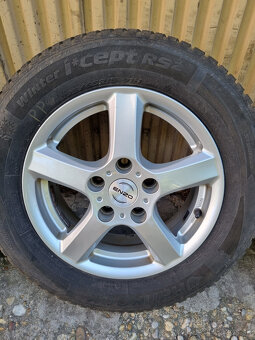 Alu disky Enzo 5x114,3 6Jx15 H2 ET45 + zimné pneu 195/65 R15 - 4