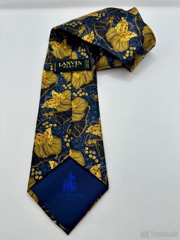 Pánska luxusná kravata so šatkou do saka LANVIN - 4