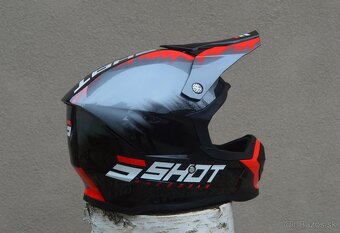 SHOT okuliare prilba helma červeno sivá mx atv sx - 4