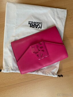 Karl Lagerfeld - ruzova kabelka/pouch - 4