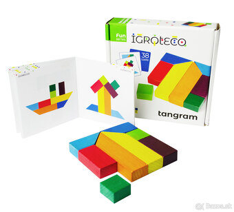 Montessori drevená hračka Tangram, nová, nerozbalená - 4
