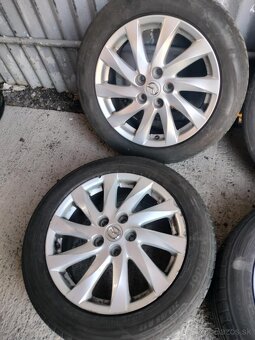 4ks alu disky orig. Mazda 5x114,3 R17 pneu 215/55 5mm - 4