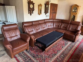 Luxusní rohová rozkládací sedačka s křeslem, 5084 - 4