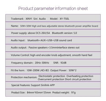 Predám bluetooth HiFi zosilňovač 2x 50W - 4