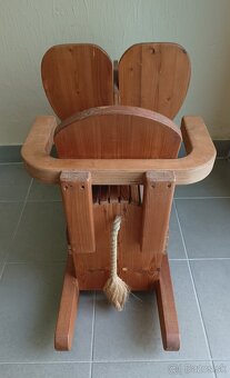 dreveny hojdaci slonik / slon s operadlom - 4